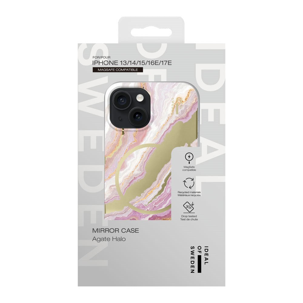 iPhone 17e / 16e / 15 / 14 / 13 iDeal of Sweden Mirror Case - MagSafe Kompatibel - Agate Halo
