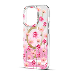 iPhone 16e / 15 / 14 / 13 iDeal of Sweden Mirror Case - MagSafe Kompatibel - Rose Blush Floral