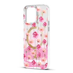 iPhone 15 Pro Max iDeal of Sweden Mirror Case - MagSafe Kompatibel - Rose Blush Floral