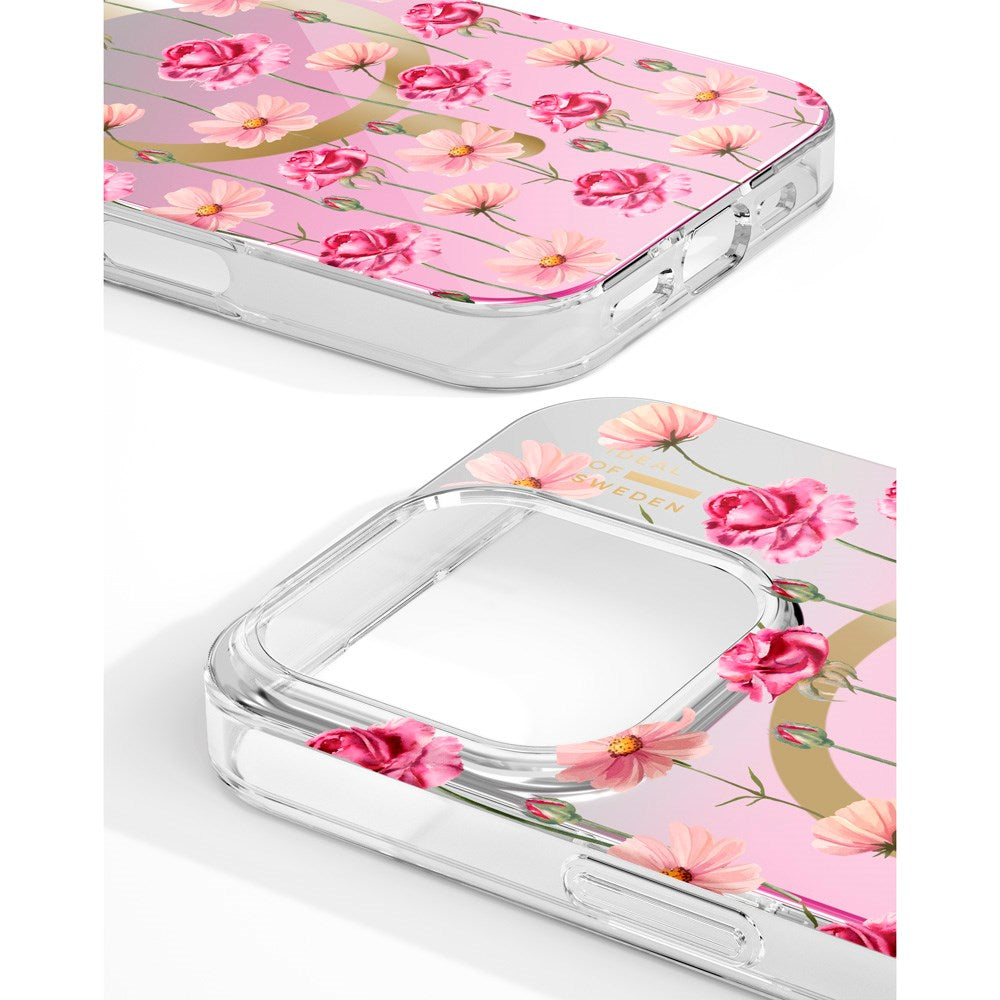 iPhone 16 iDeal of Sweden Mirror Case - MagSafe Kompatibel - Rose Blush Floral