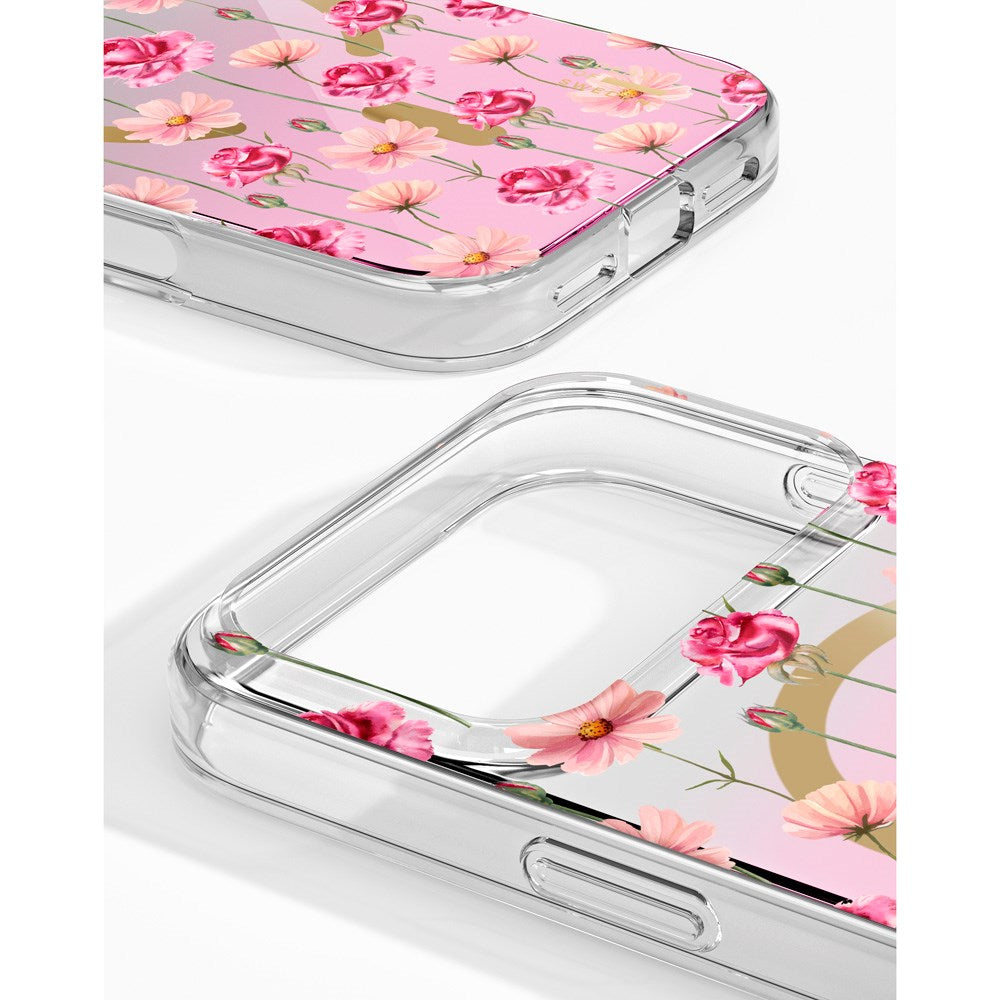 iPhone 17 Pro Max iDeal of Sweden Mirror Case - MagSafe Kompatibel - Rose Blush Floral