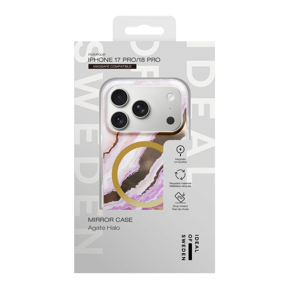 iPhone 18 Pro / 17 Pro iDeal of Sweden Mirror Case - MagSafe Kompatibel - Agate Halo