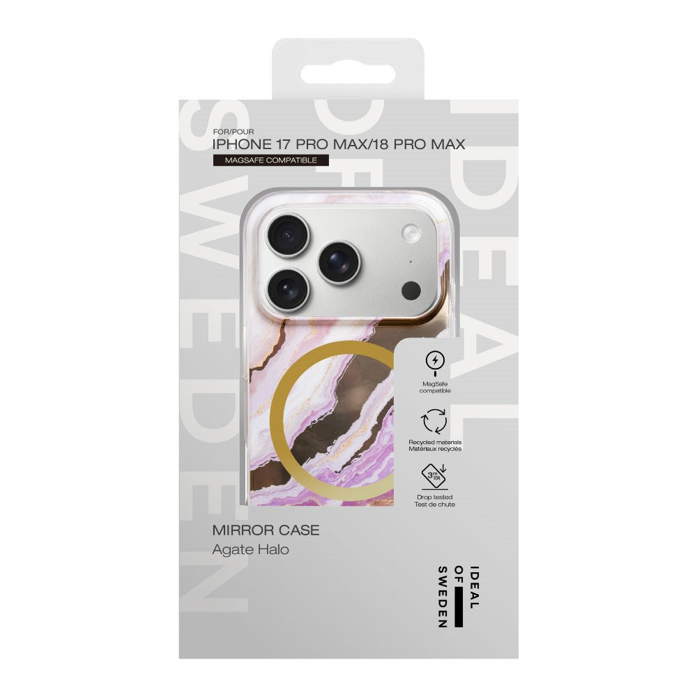 iPhone 18 Pro Max / 17 Pro Max iDeal of Sweden Mirror Case - MagSafe Kompatibel - Agate Halo