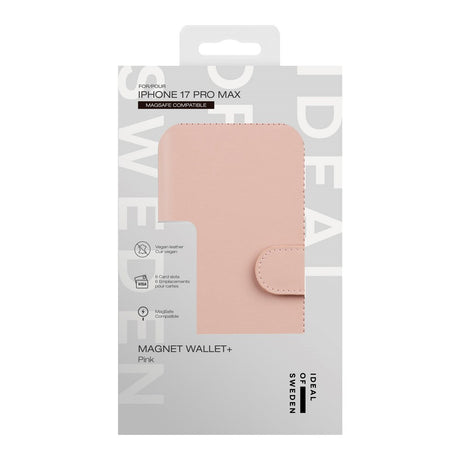 iDeal Of Sweden iPhone 17 Pro Max Magnet Wallet+ Cover - MagSafe Kompatibel - Pink