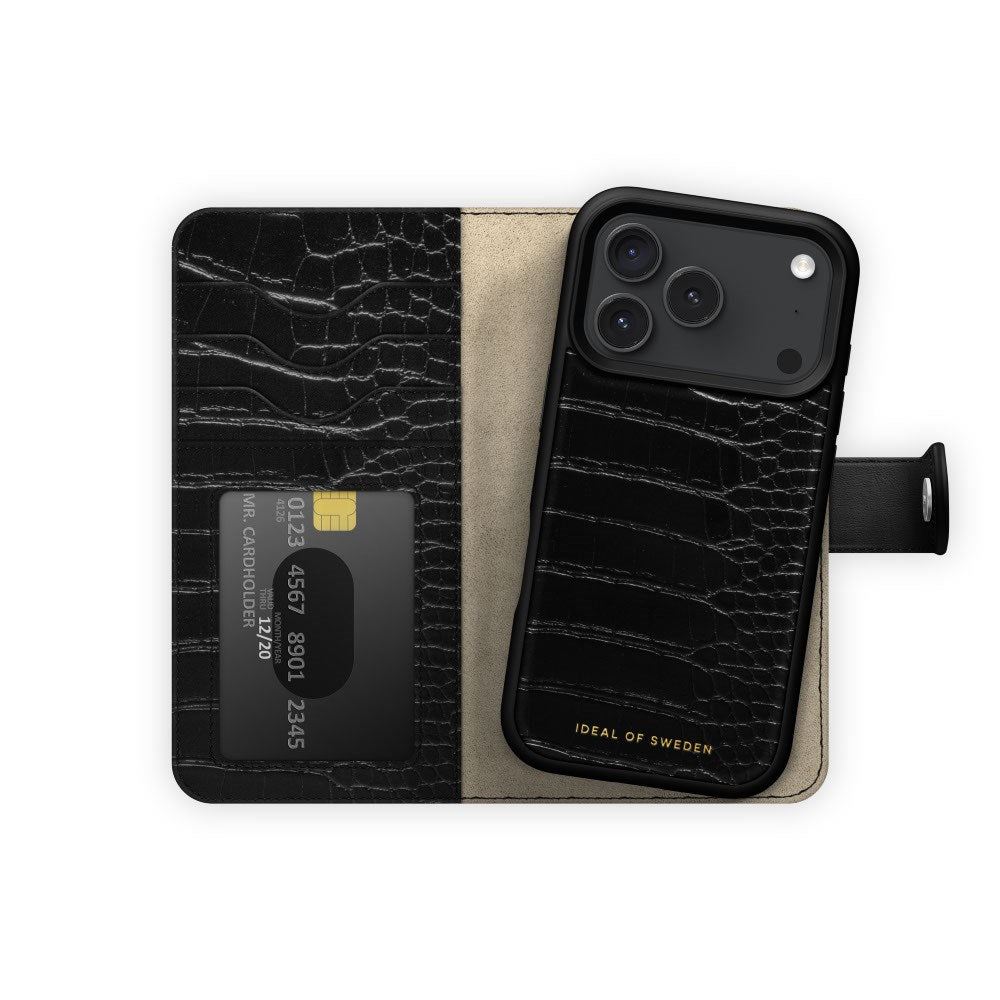 iPhone 18 Pro / 17 Pro iDeal Of Sweden Magnet Wallet+ Cover - MagSafe Kompatibel - Black Croco