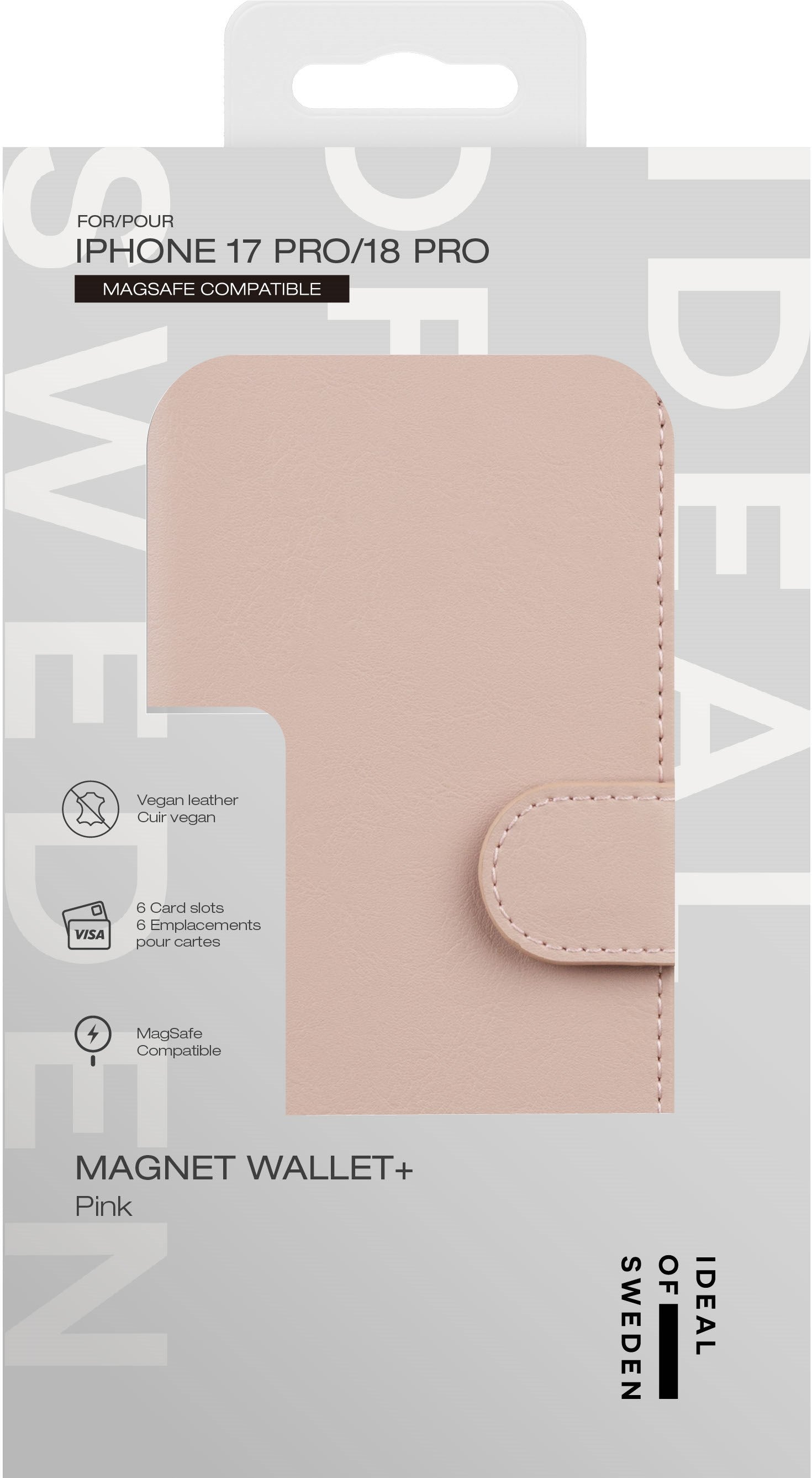 iPhone 18 Pro / 17 Pro iDeal Of Sweden Magnet Wallet+ Cover - MagSafe Kompatibel - Pink