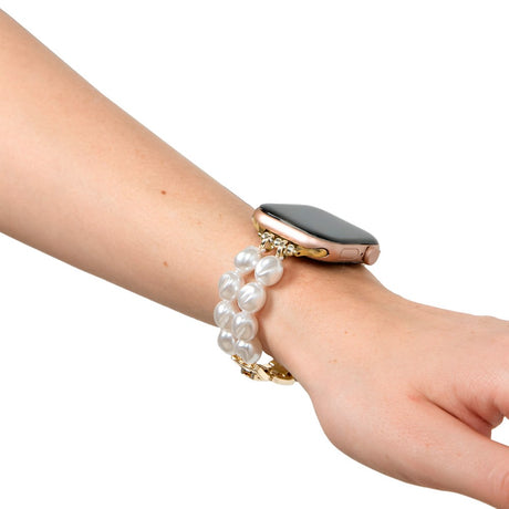Apple Watch (38/40/SE/41/42mm) iDeal of Sweden Resin Urrem - Classy White Pearl