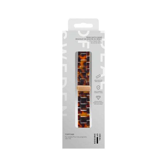Apple Watch (42/44/SE/45/46/49mm) iDeal of Sweden Resin Urrem - Tortoise