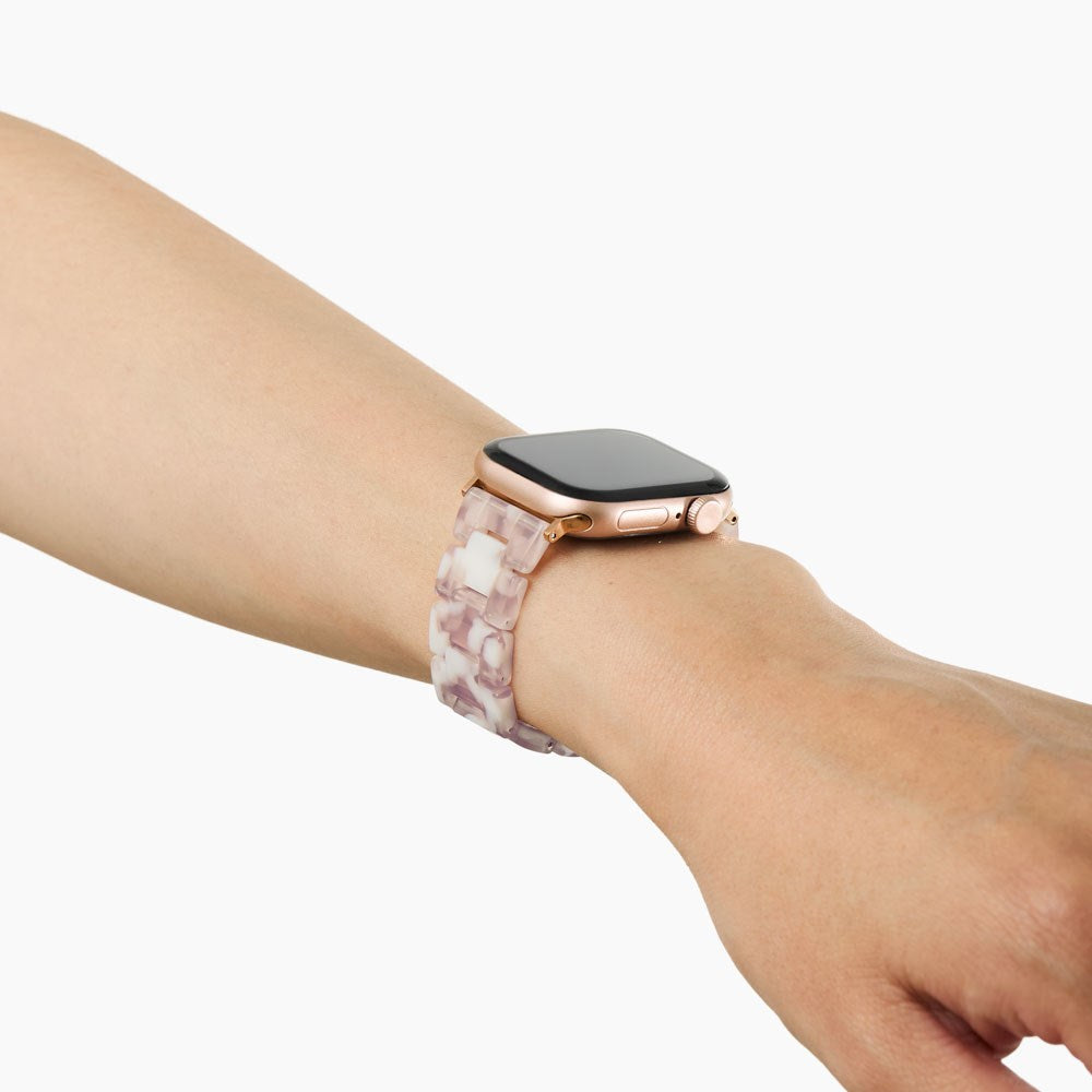 Apple Watch (42/44/SE/45/46/49mm) iDeal of Sweden Resin Urrem - Pink Pearl