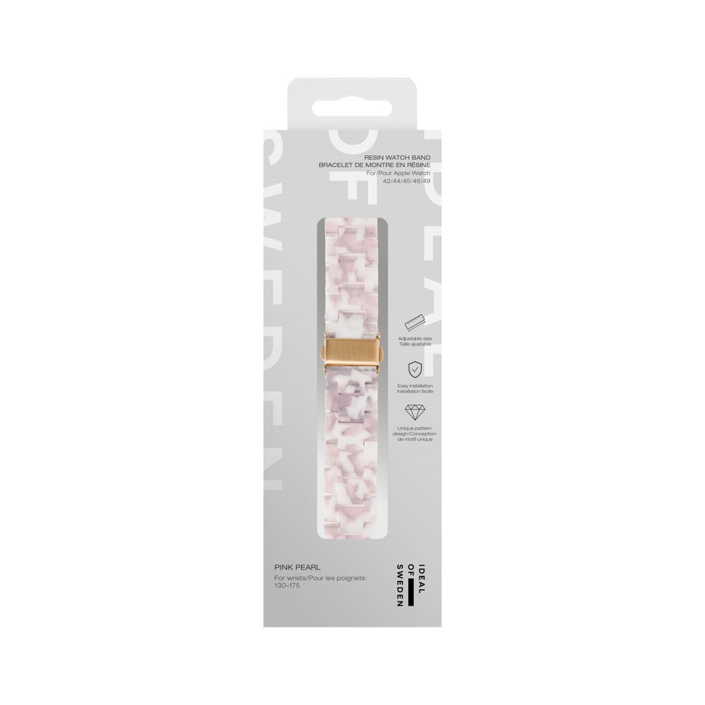 Apple Watch (42/44/SE/45/46/49mm) iDeal of Sweden Resin Urrem - Pink Pearl