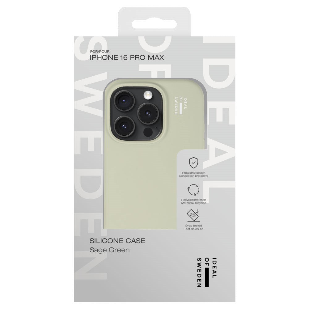 iPhone 16 Pro Max iDeal Of Sweden Silicone Case - Sage Green