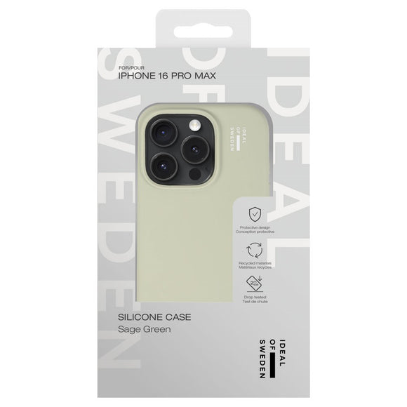 iPhone 16 Pro Max iDeal Of Sweden Silicone Case - Sage Green