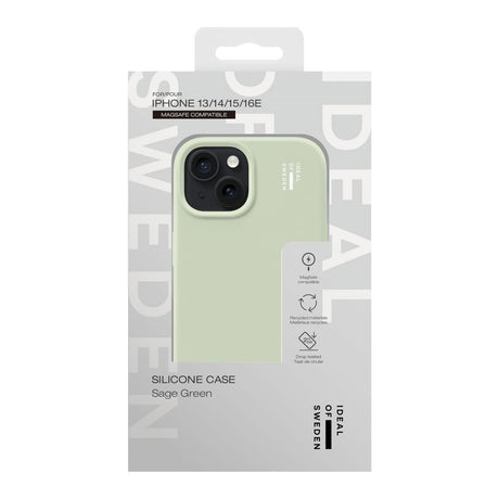 iPhone 17e / 16e / 15 / 14 / 13 iDeal Of Sweden Silicone Case - MagSafe Kompatibel - Sage Green