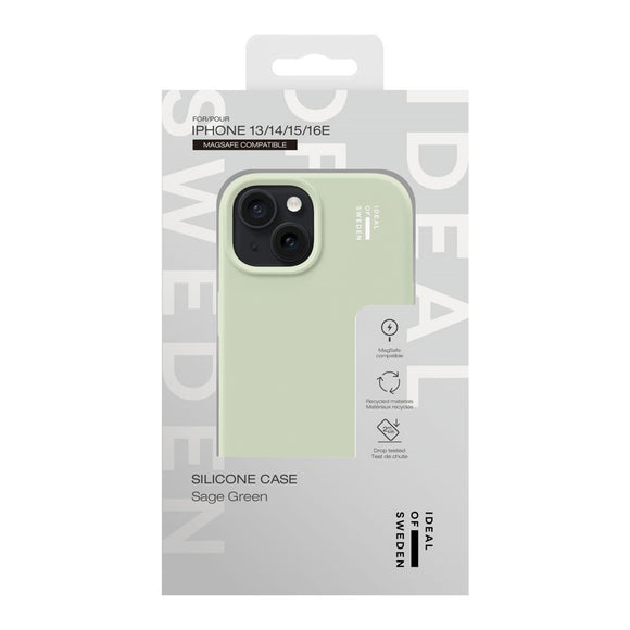 iPhone 17e / 16e / 15 / 14 / 13 iDeal Of Sweden Silicone Case - MagSafe Kompatibel - Sage Green