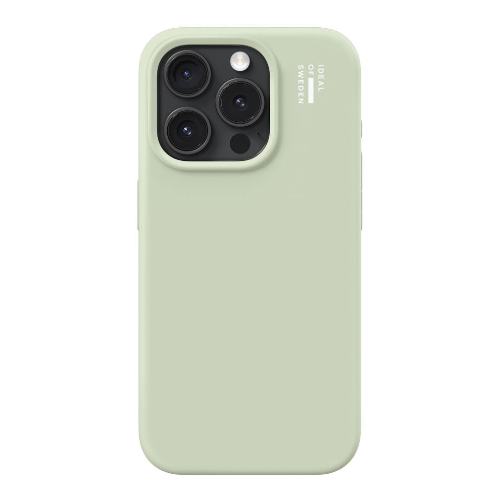 iPhone 15 Pro iDeal Of Sweden Silicone Case - MagSafe Kompatibel - Sage Green