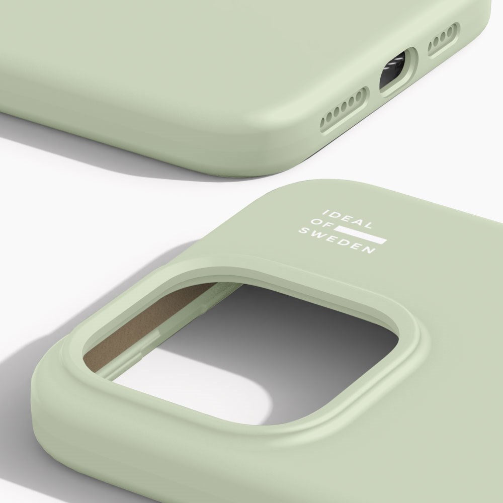 iPhone 15 Pro Max iDeal Of Sweden Silicone Case - MagSafe Kompatibel - Sage Green