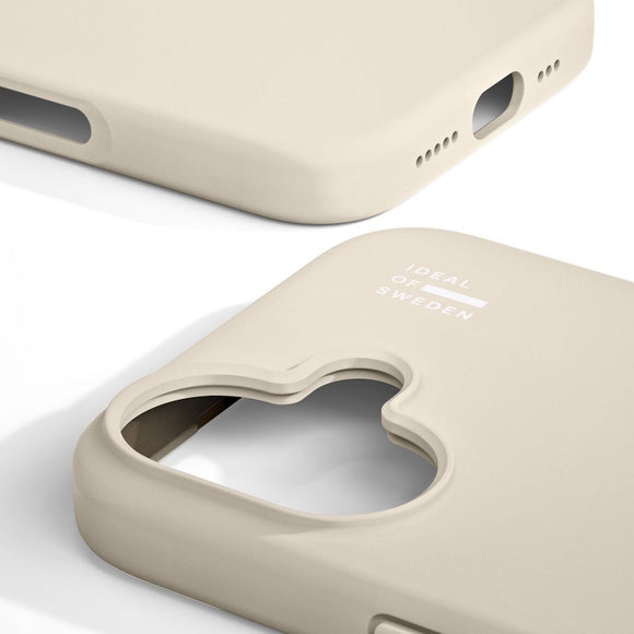 iPhone 16 iDeal Of Sweden Silicone Case - MagSafe Kompatibel - Cloud Dancer