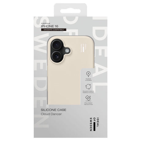 iPhone 16 iDeal Of Sweden Silicone Case - MagSafe Kompatibel - Cloud Dancer