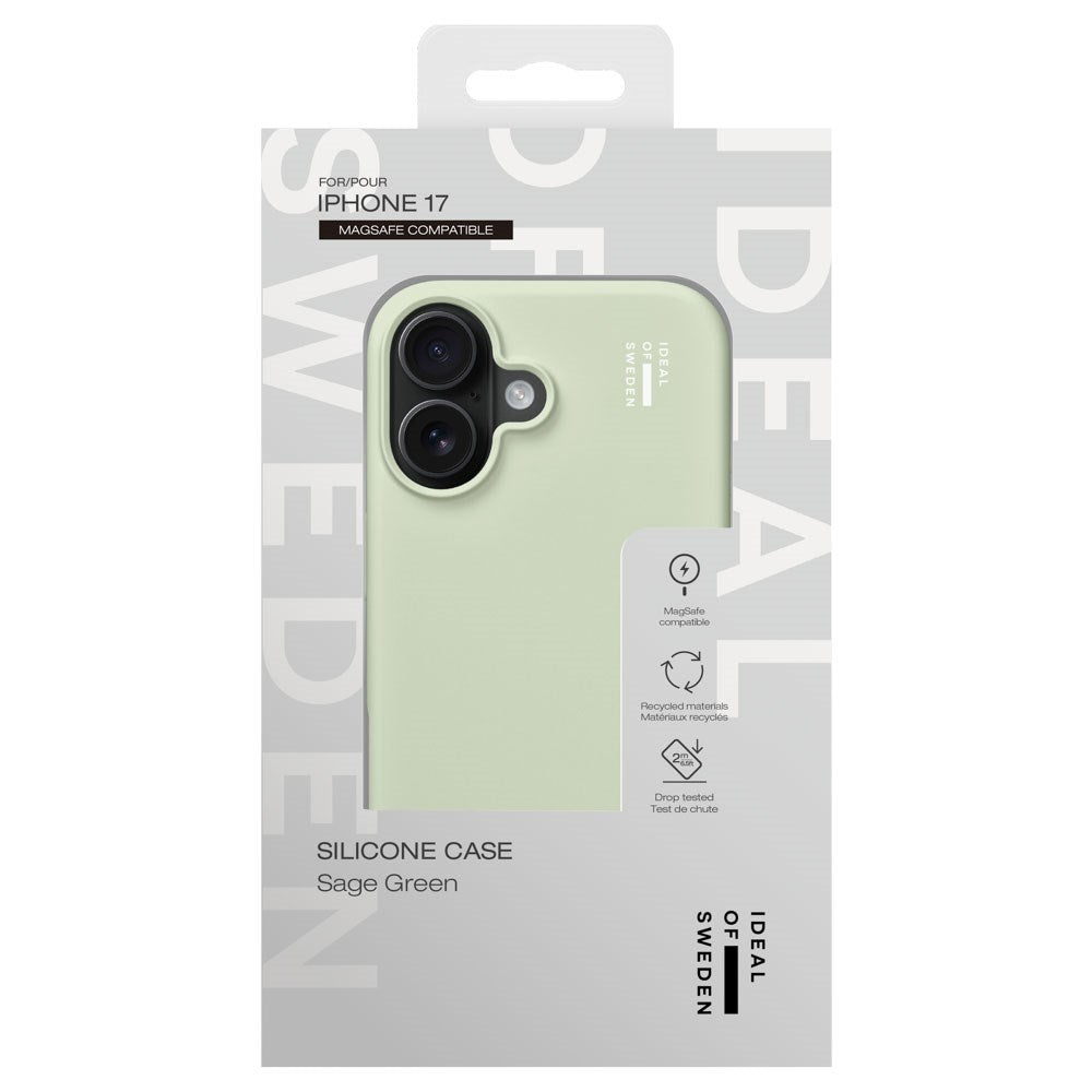 iPhone 17 iDeal Of Sweden Silicone Case - MagSafe Kompatibel - Sage Green