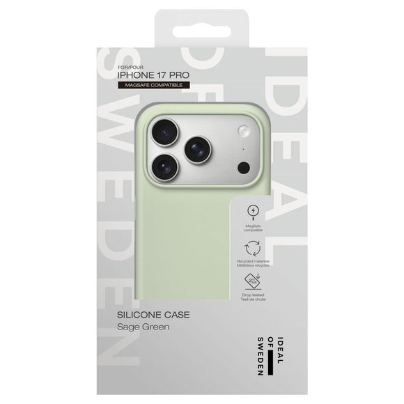 iPhone 17 Pro iDeal Of Sweden Silicone Case - MagSafe Kompatibel - Sage Green