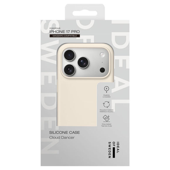 iPhone 17 Pro iDeal Of Sweden Silicone Case - MagSafe Kompatibel - Cloud Dancer