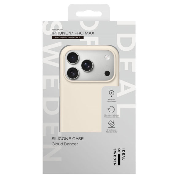 iPhone 17 Pro Max iDeal Of Sweden Silicone Case - MagSafe Kompatibel - Cloud Dancer