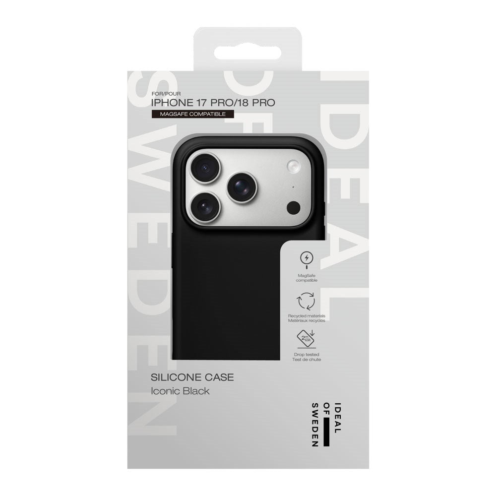 iPhone 18 Pro / 17 Pro iDeal Of Sweden Silicone Case - MagSafe Kompatibel - Black