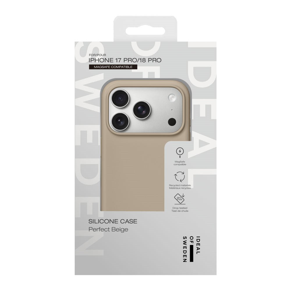iPhone 18 Pro / 17 Pro iDeal Of Sweden Silicone Case - MagSafe Kompatibel - Perfect Beige