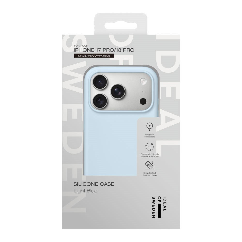 iPhone 18 Pro / 17 Pro iDeal Of Sweden Silicone Case - MagSafe Kompatibel - Light Blue