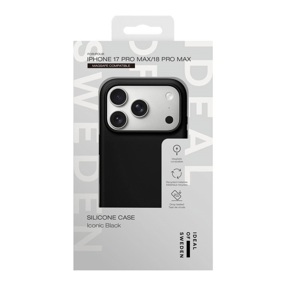 iPhone 18 Pro Max / 17 Pro Max iDeal Of Sweden Silicone Case - MagSafe Kompatibel - Black