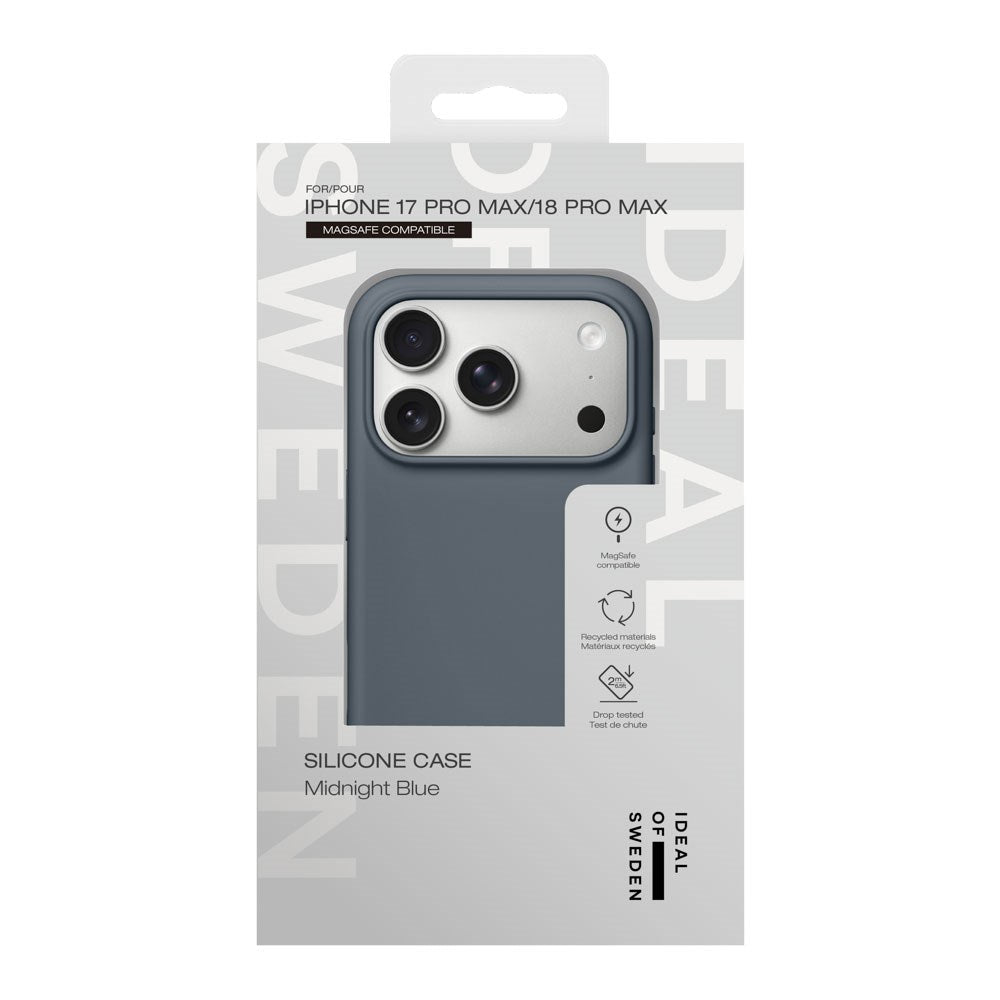 iPhone 18 Pro Max / 17 Pro Max iDeal Of Sweden Silicone Case - MagSafe Kompatibel - Midnight Blue