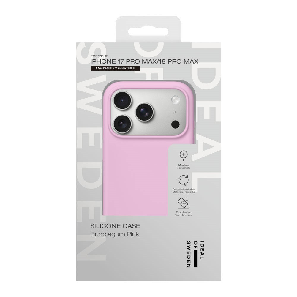 iPhone 18 Pro Max / 17 Pro Max iDeal Of Sweden Silicone Case - MagSafe Kompatibel - Bubblegum Pink