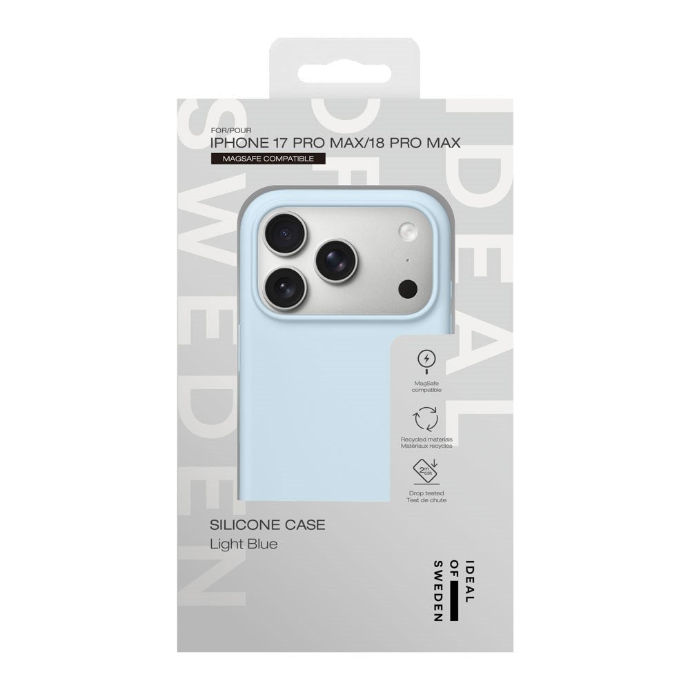 iPhone 18 Pro Max / 17 Pro Max iDeal Of Sweden Silicone Case - MagSafe Kompatibel - Light Blue