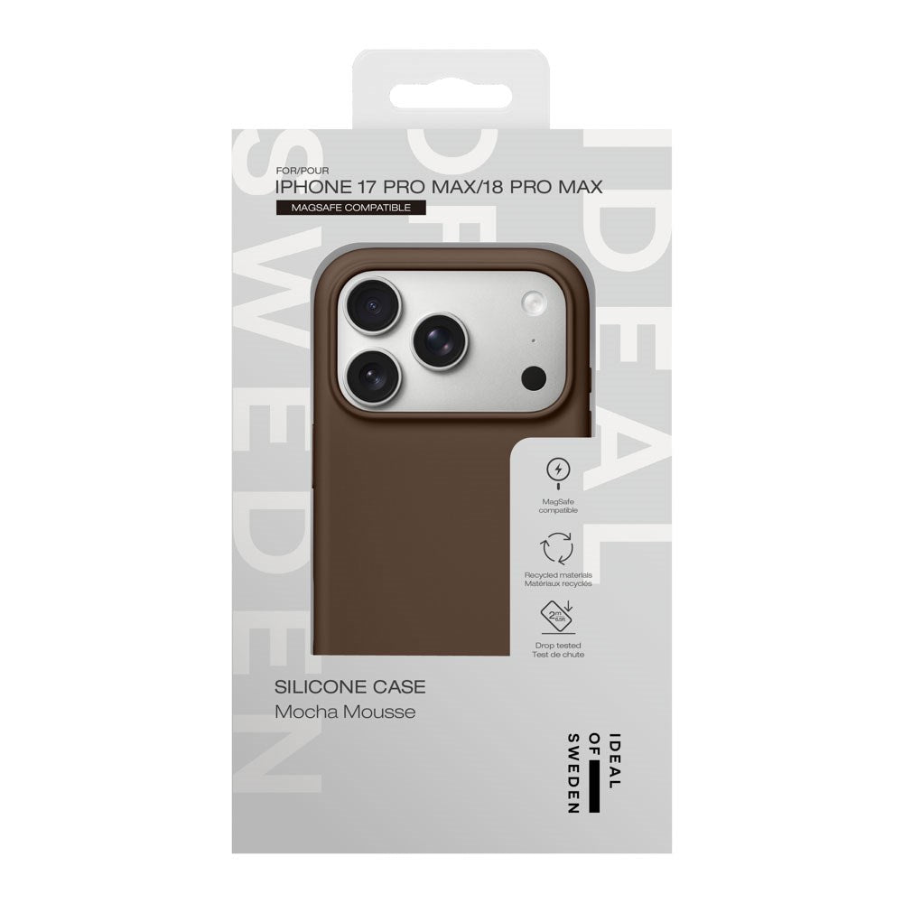 iPhone 18 Pro Max / 17 Pro Max iDeal Of Sweden Silicone Case - MagSafe Kompatibel - Mocha Mousse