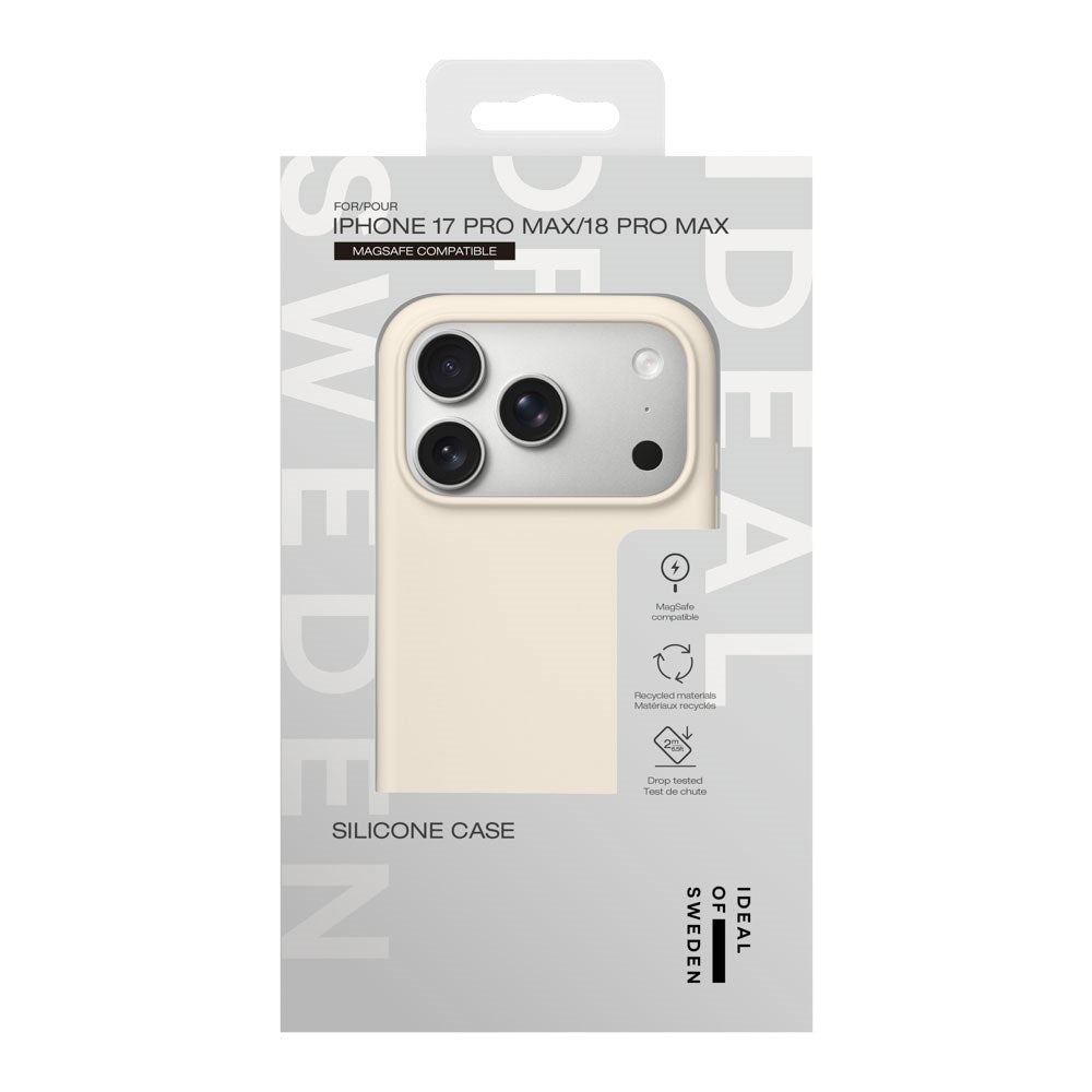iPhone 18 Pro Max / 17 Pro Max iDeal Of Sweden Silicone Case - MagSafe Kompatibel - Cloud Dancer