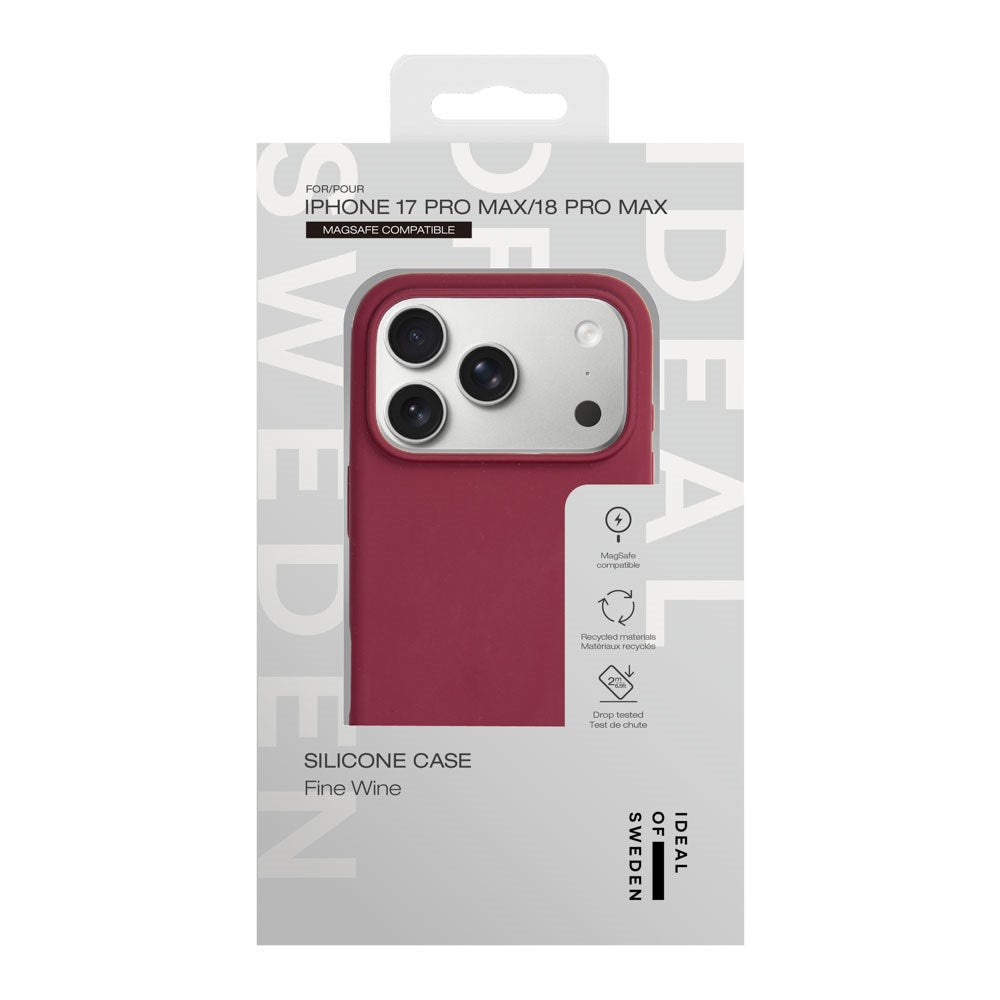iPhone 18 Pro Max / 17 Pro Max iDeal Of Sweden Silicone Case - MagSafe Kompatibel - Fine Wine