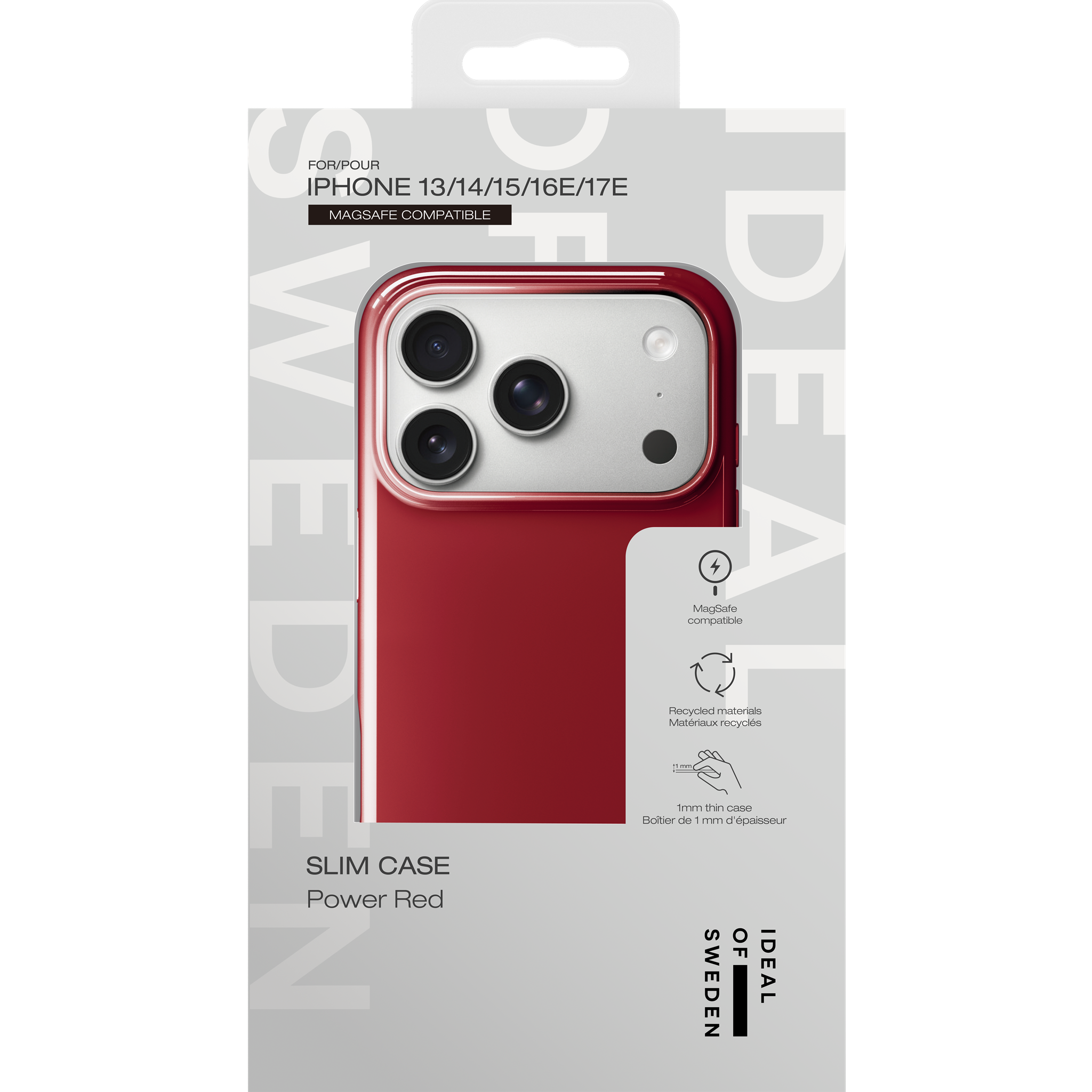 iPhone 17e / 16e / 15 / 14 / 13 iDeal of Sweden Slim Case - MagSafe Kompatibel - Power Red