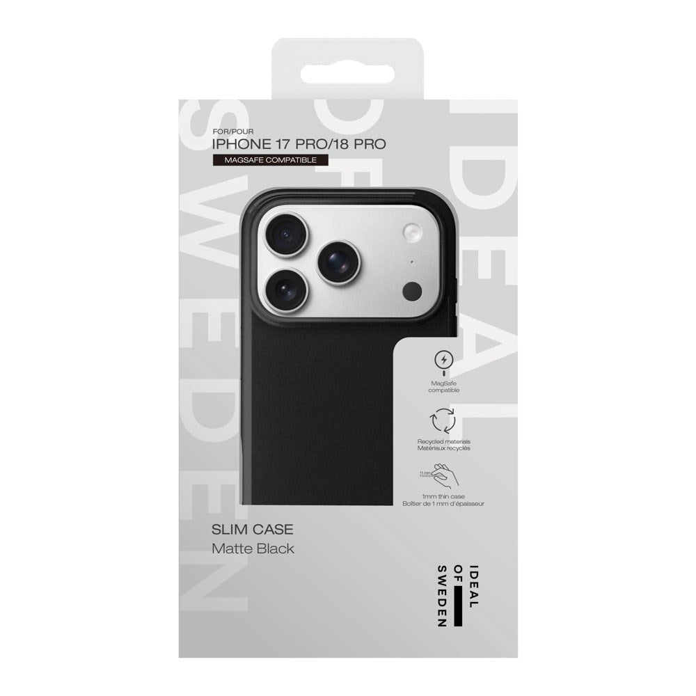 iPhone 18 Pro / 17 Pro iDeal of Sweden Slim Case - MagSafe Kompatibel - Matte Black