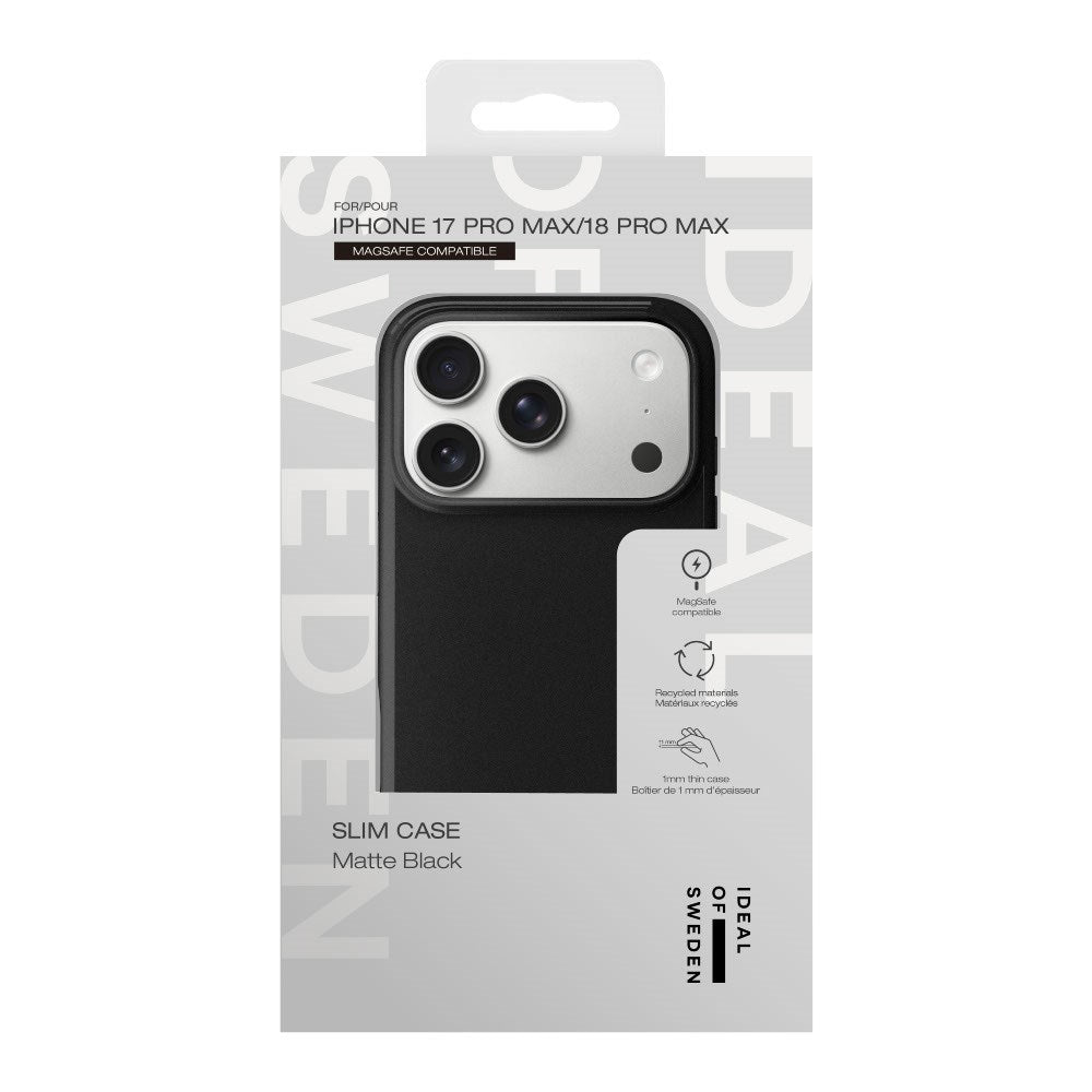 iPhone 18 Pro Max / 17 Pro Max iDeal of Sweden Slim Case - MagSafe Kompatibel - Matte Black
