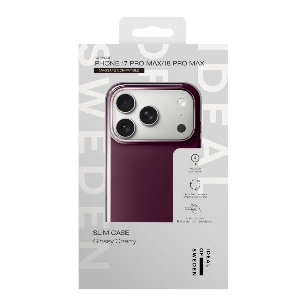 iPhone 18 Pro Max / 17 Pro Max iDeal of Sweden Slim Case - MagSafe Kompatibel - Glossy Cherry