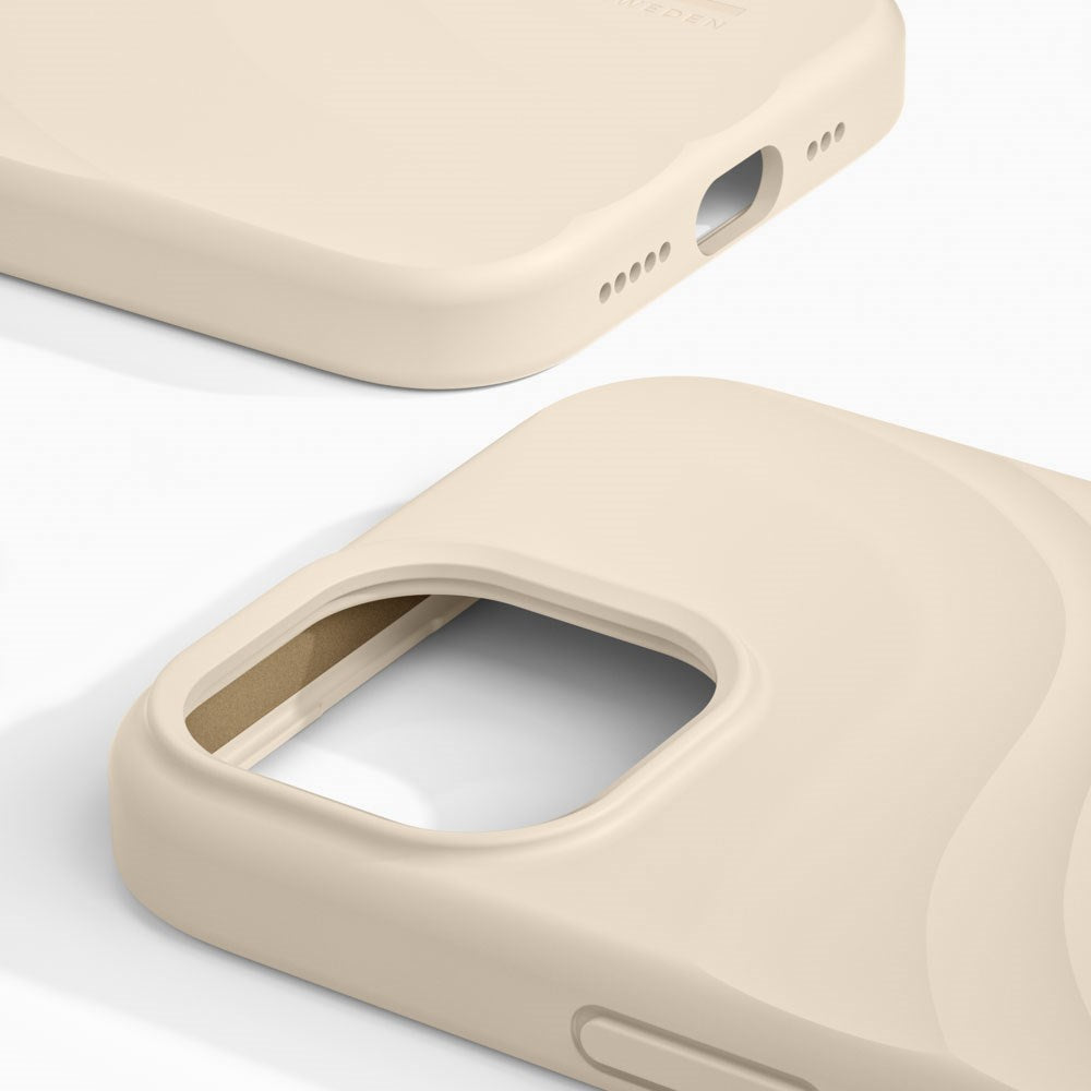 iPhone 17e / 16e / 15 / 14 / 13 iDeal of Sweden Soft Swirl Silicone Case - MagSafe Kompatibel - Cloud Dancer