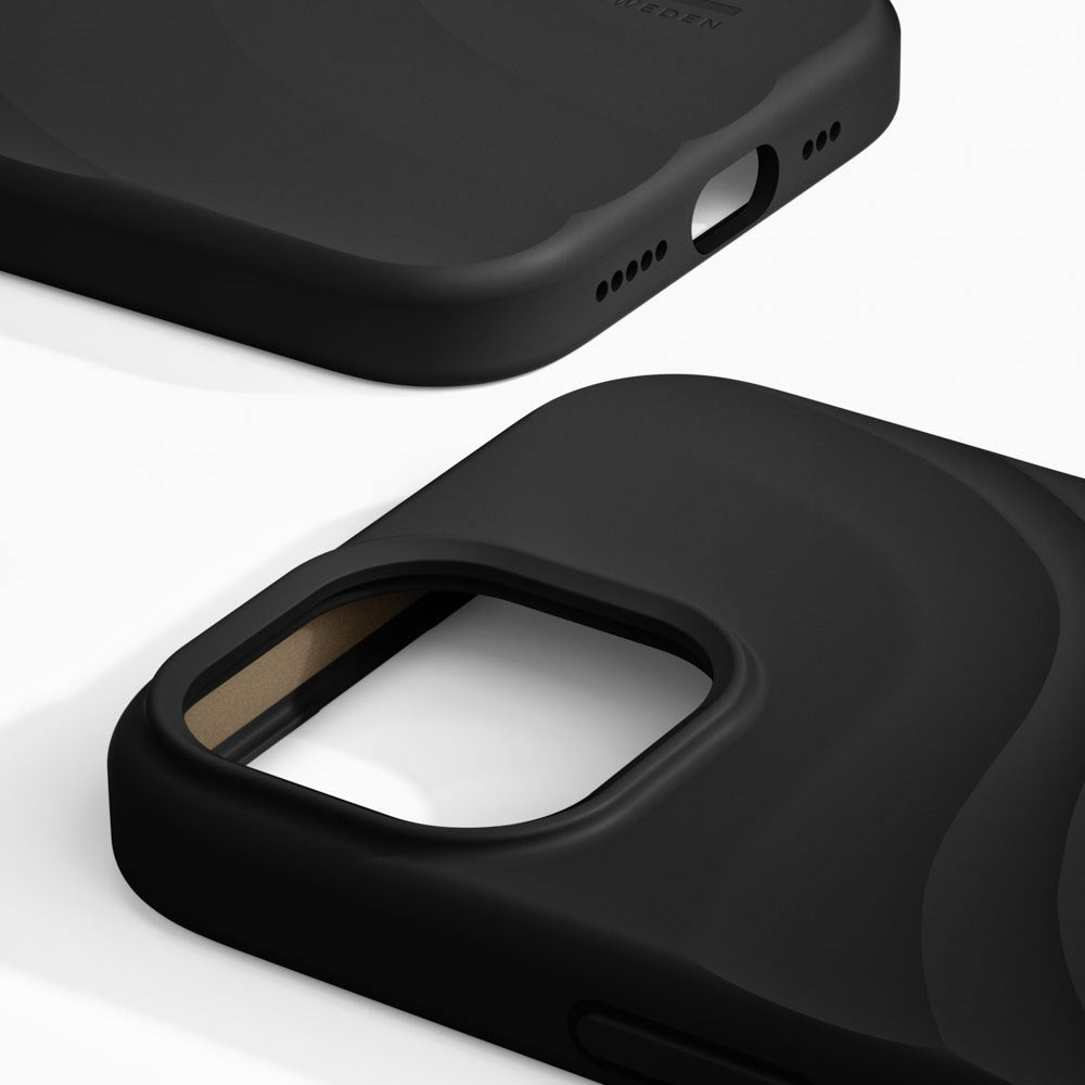 iPhone 17e / 16e / 15 / 14 / 13 iDeal of Sweden Soft Swirl Silicone Case - MagSafe Kompatibel - Velvet Black
