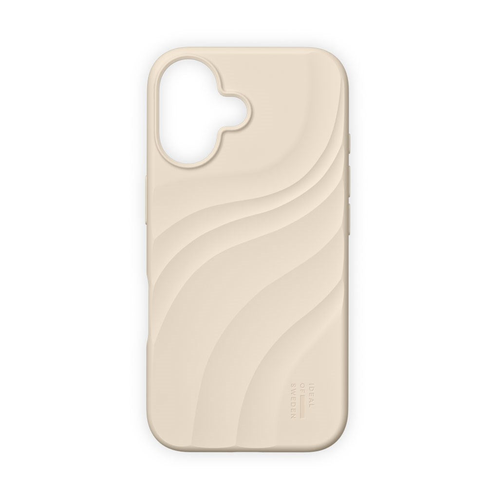 iPhone 16 iDeal of Sweden Soft Swirl Silicone Case - MagSafe Kompatibel - Cloud Dancer