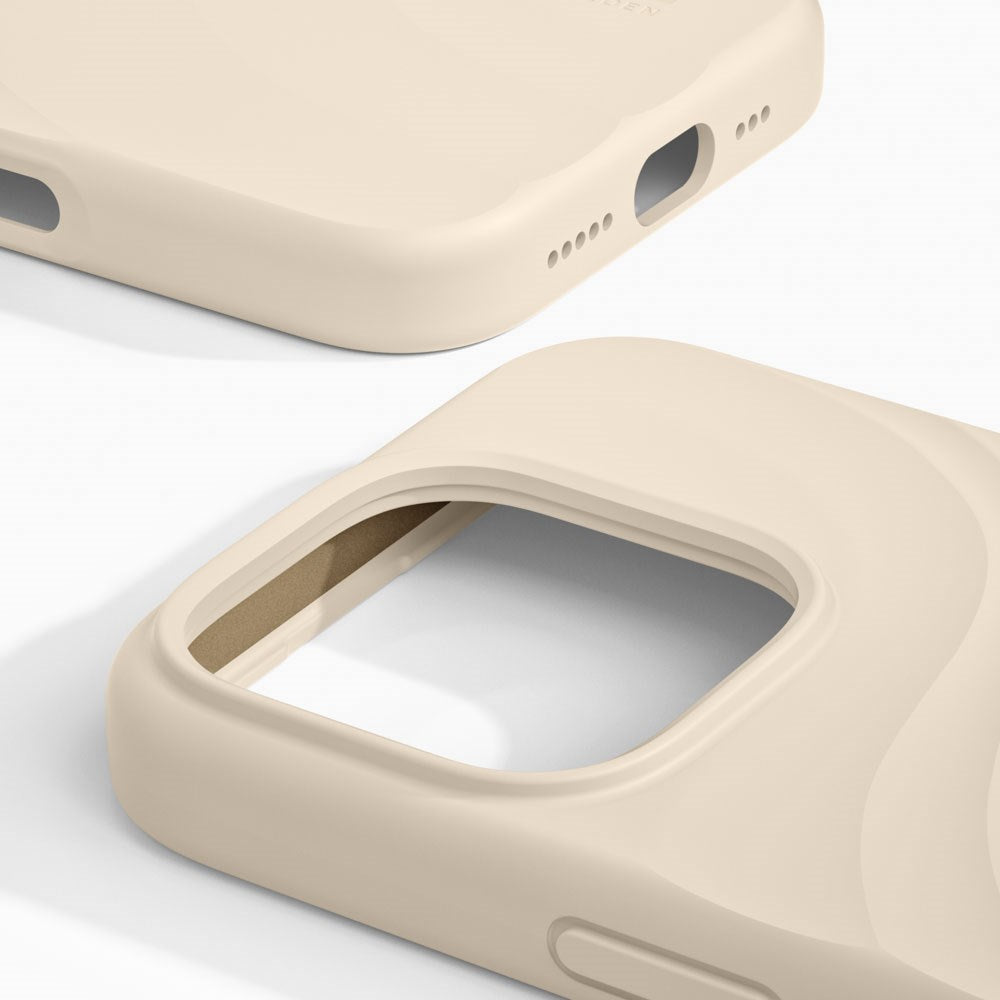 iPhone 16 Pro iDeal of Sweden Soft Swirl Silicone Case - MagSafe Kompatibel - Cloud Dancer