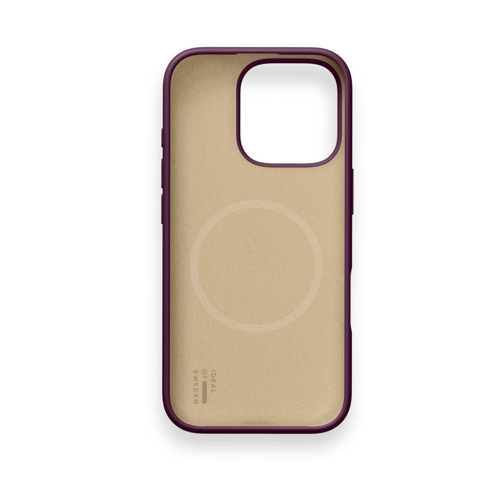 iPhone 16 Pro iDeal of Sweden Soft Swirl Silicone Case - MagSafe Kompatibel - Velvet Plum