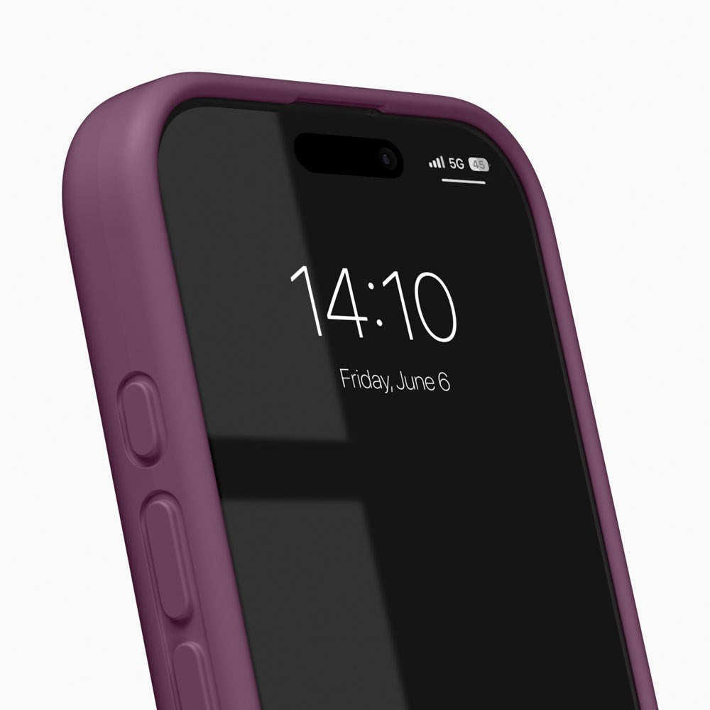 iPhone 16 Pro iDeal of Sweden Soft Swirl Silicone Case - MagSafe Kompatibel - Velvet Plum