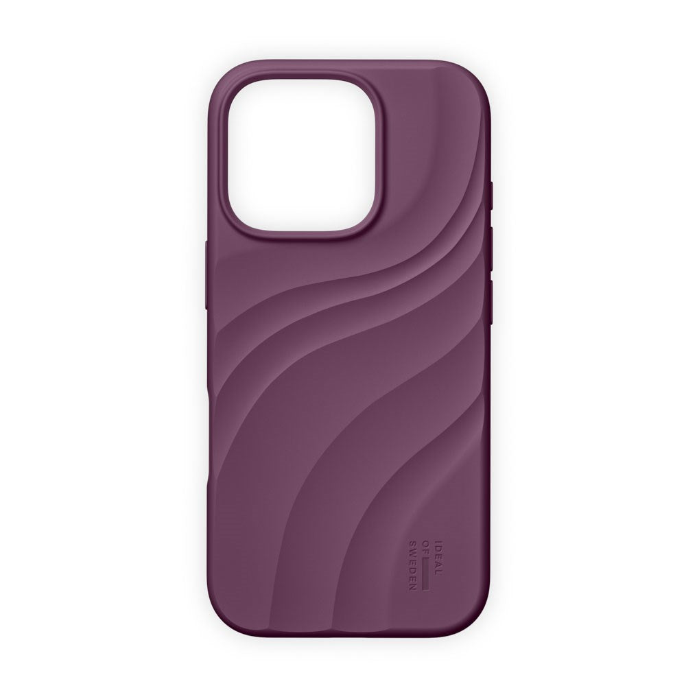 iPhone 16 Pro iDeal of Sweden Soft Swirl Silicone Case - MagSafe Kompatibel - Velvet Plum
