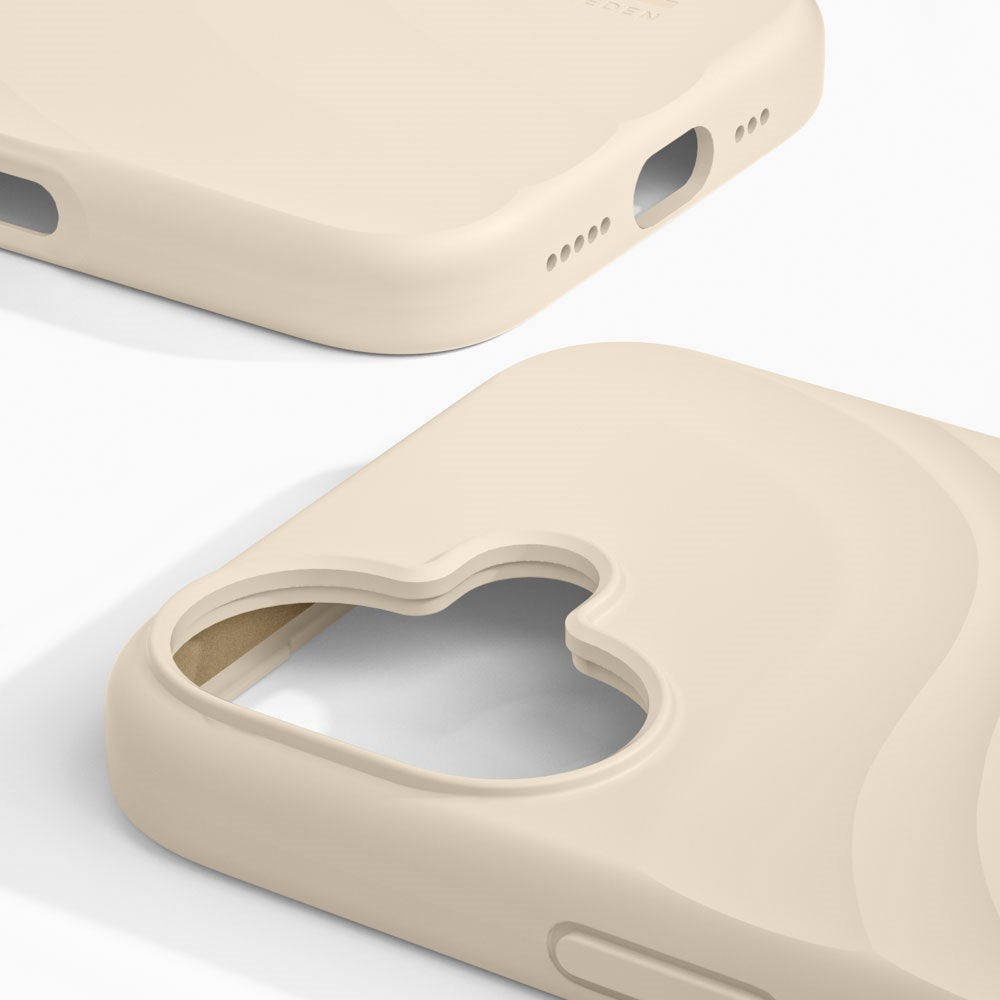 iPhone 17 iDeal of Sweden Soft Swirl Silicone Case - MagSafe Kompatibel - Cloud Dancer