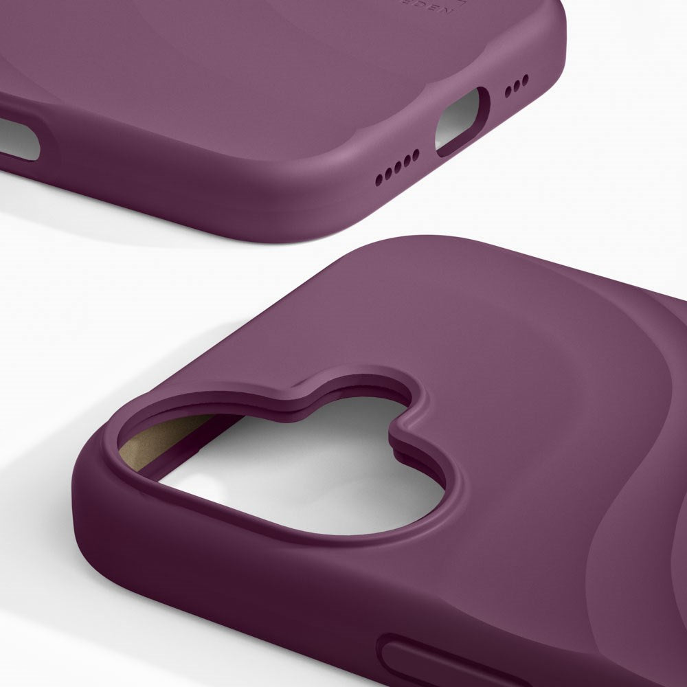 iPhone 17 iDeal of Sweden Soft Swirl Silicone Case - MagSafe Kompatibel - Velvet Plum