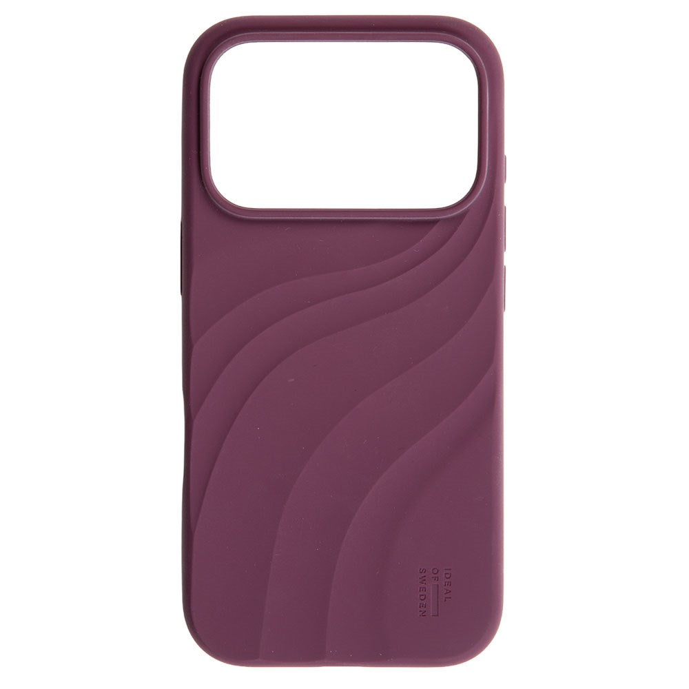 iPhone 18 Pro / 17 Pro iDeal of Sweden Soft Swirl Silicone Case - MagSafe Kompatibel - Velvet Plum